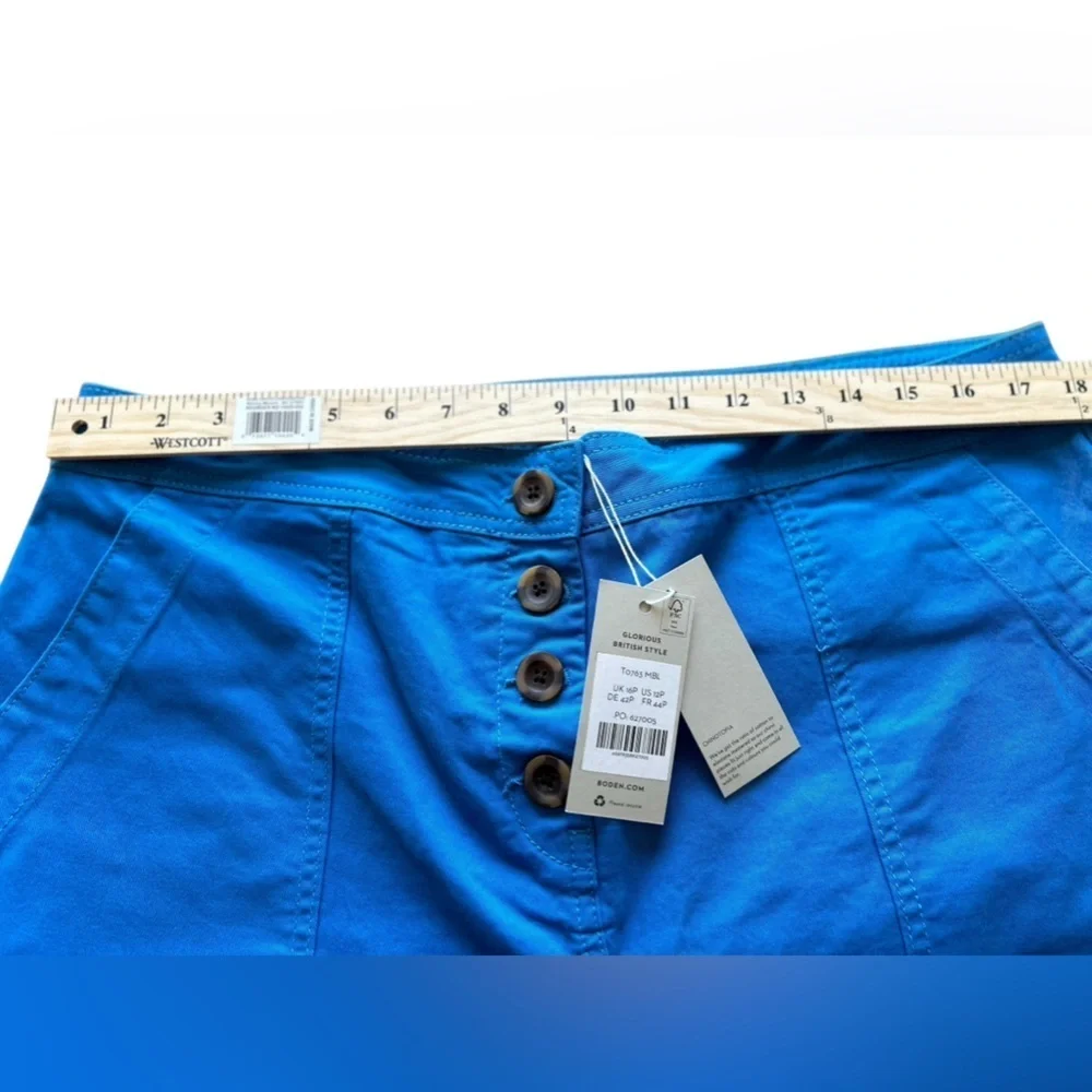 Boden Women's 12p Blue Wide-Leg‎ Pants High Waist